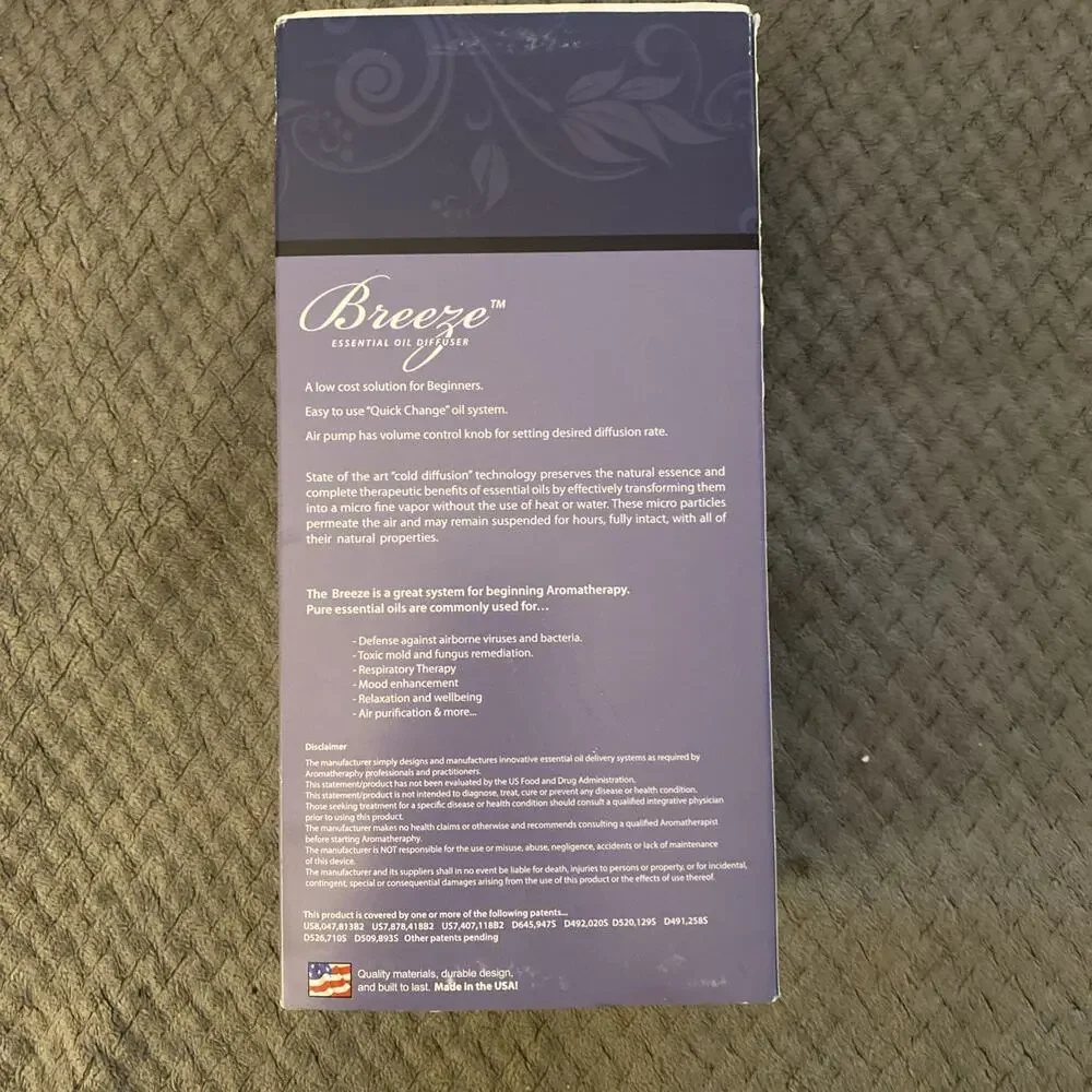 Aroma Home Fragrance Oil Diffuser Air Freshener Diffuser Open Box Made In USA